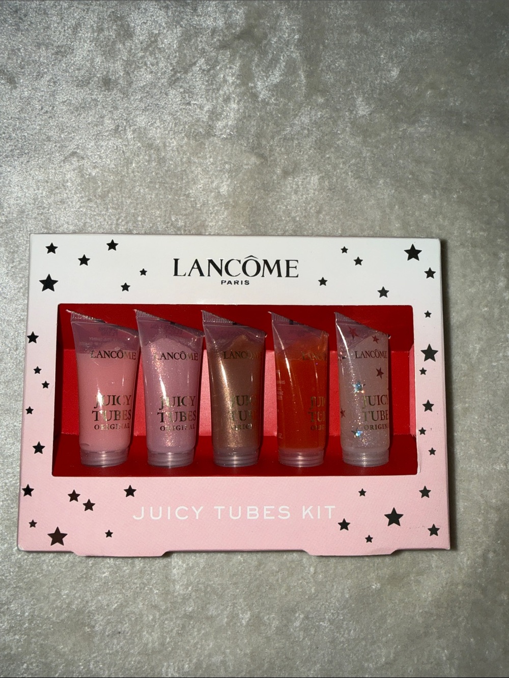 Lancôme Juicy Tubes Lip Gloss Set - Pink, Red, Clear, Peach, Shimmer - Picture 3 of 3